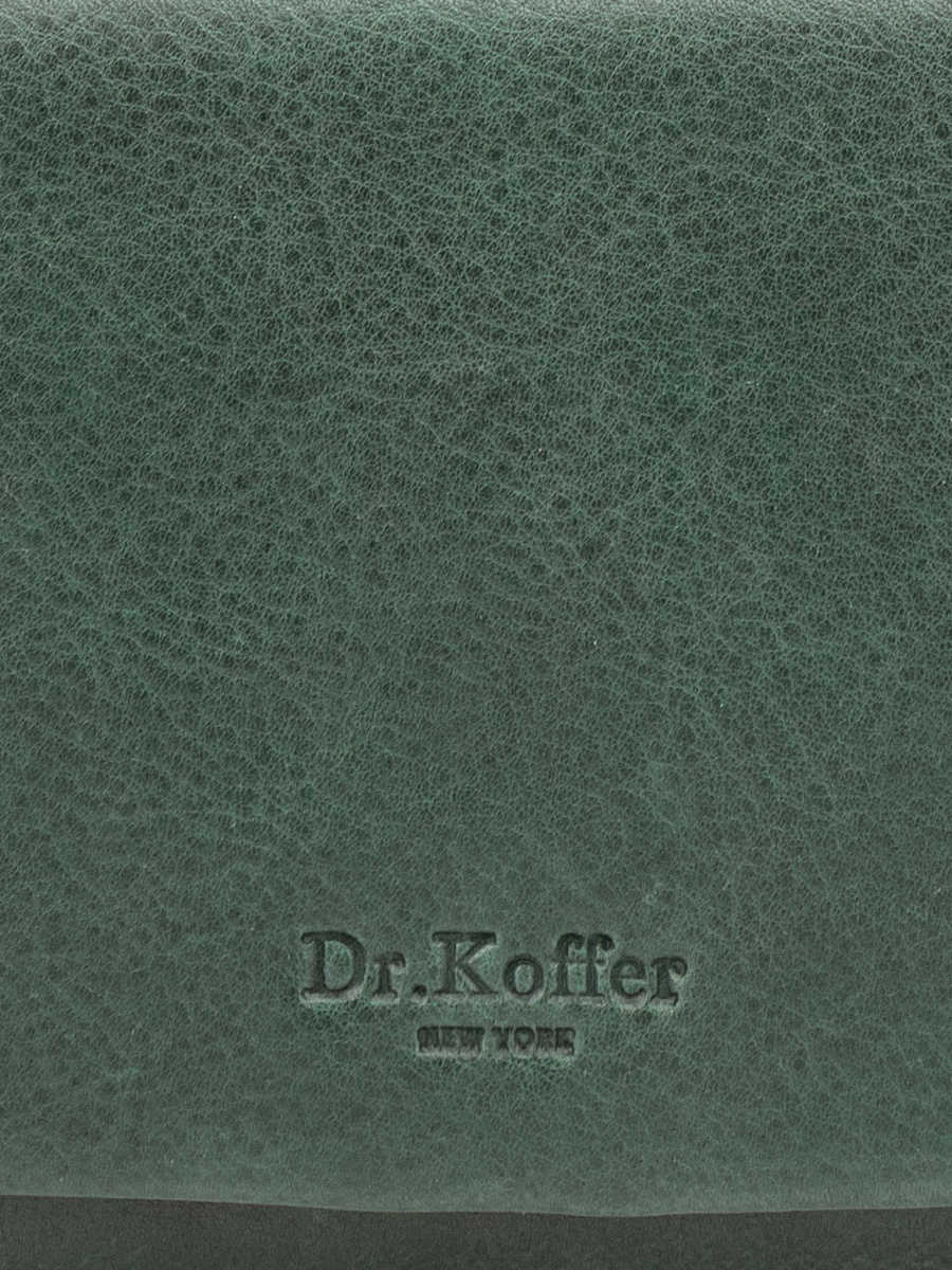 Кошелек Dr.Koffer из натуральной кожи зелёный