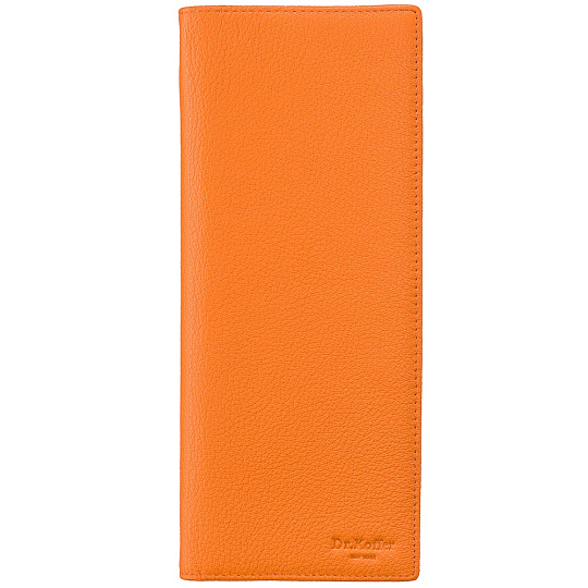 Визитница Dr.Koffer из натуральной кожи оранжевая