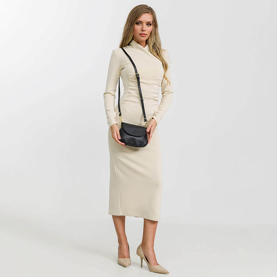 Женская сумка Dr. Koffer из натуральной кожи черная