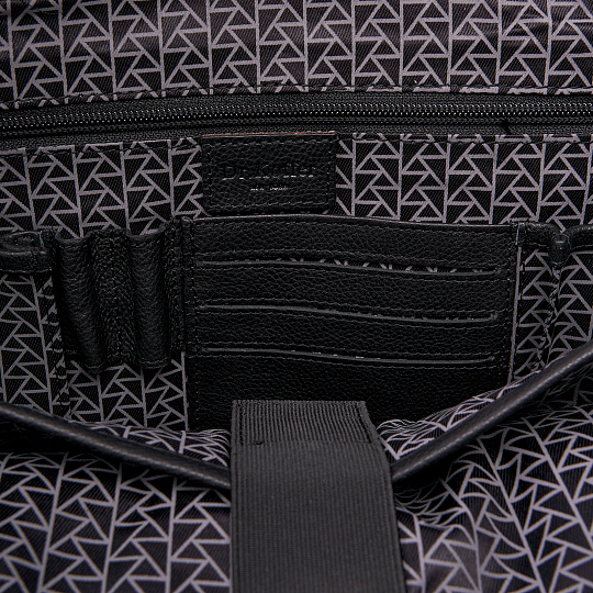 Деловая сумка Dr.Koffer из натуральной кожи черная