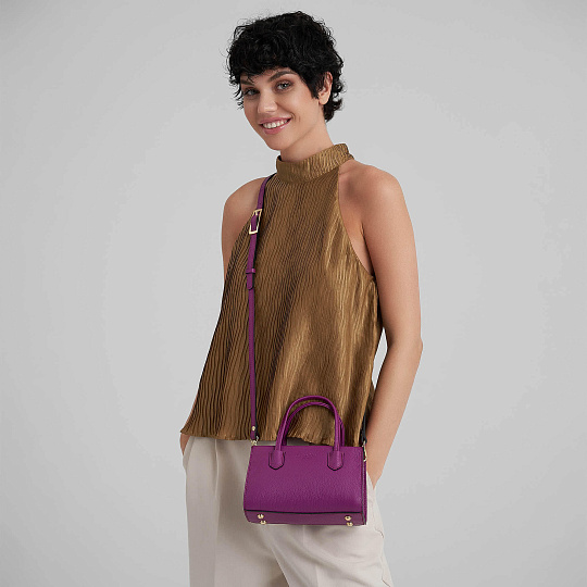 Женская сумка Dr. Koffer из натуральной кожи розовая