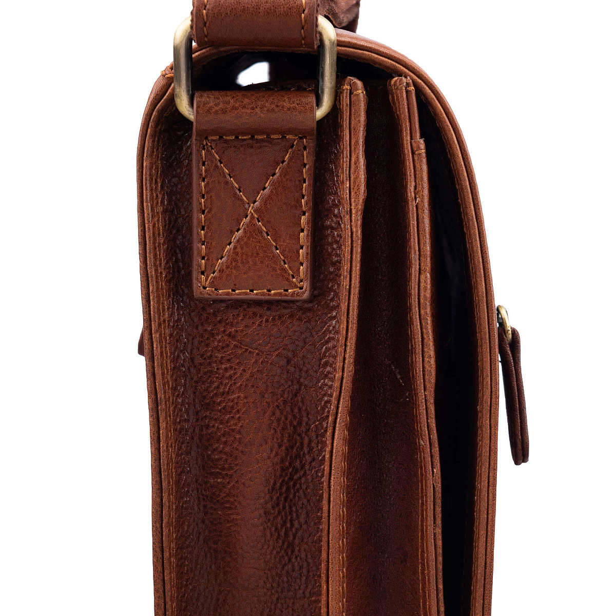 Сумка через плечо Dr.Koffer из натуральной кожи коричневая