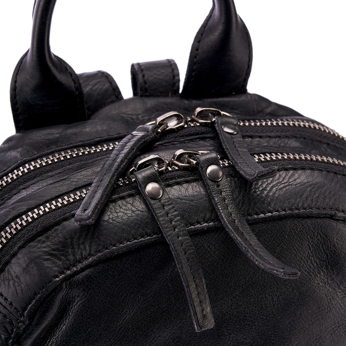 Рюкзак Dr.Koffer из натуральной кожи черный