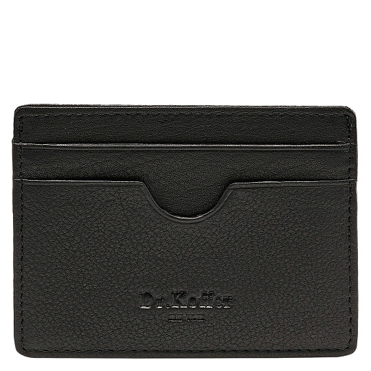 Кредитница Dr.Koffer из натуральной кожи черная