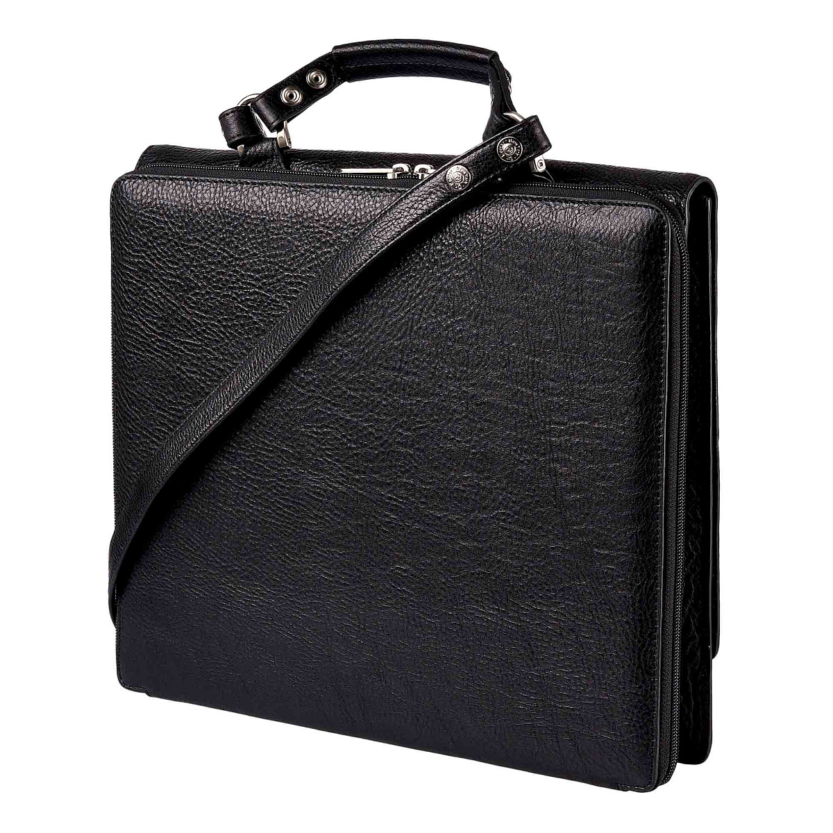 Деловая сумка Dr.Koffer из натуральной кожи черная