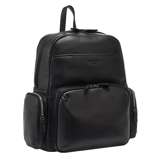 Рюкзак Dr.Koffer из натуральной кожи черный