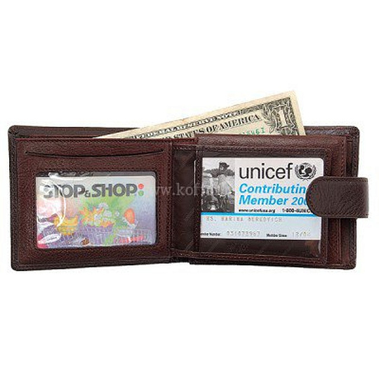 Портмоне Dr.Koffer из натуральной кожи коричневое