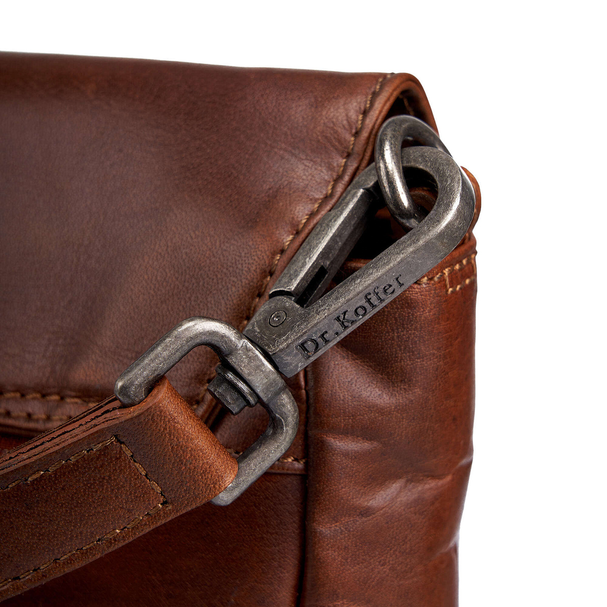 Женская сумка Dr.Koffer из натуральной кожи светло-коричневая