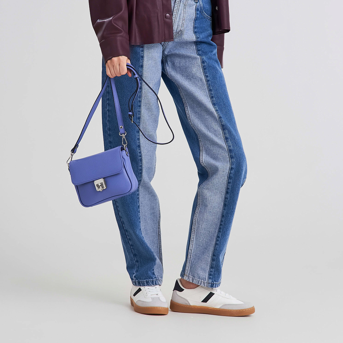 Женская сумка Dr. Koffer из натуральной кожи фиолетовая