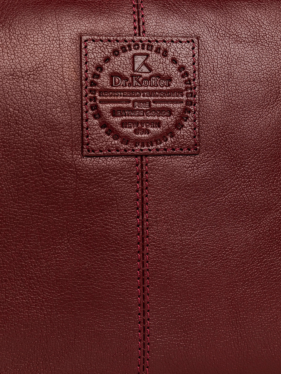 Женская сумка Dr.Koffer из натуральной кожи бордовая