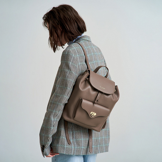 Рюкзак Dr. Koffer из натуральной кожи фиолетовый