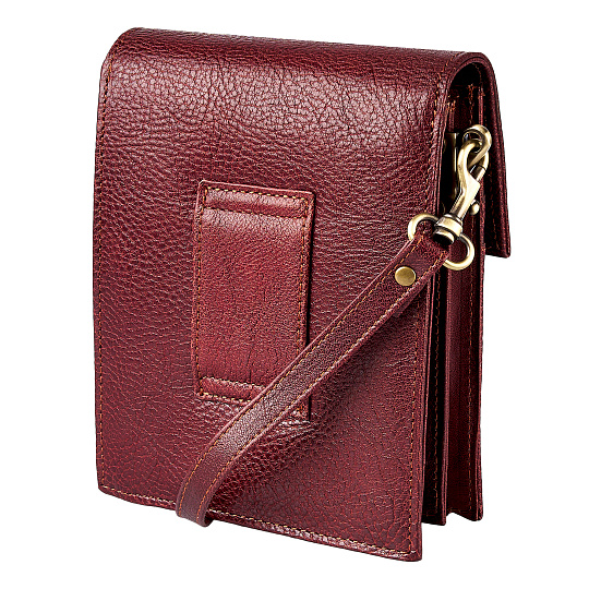 Сумка через плечо Dr.Koffer из натуральной кожи коричневая