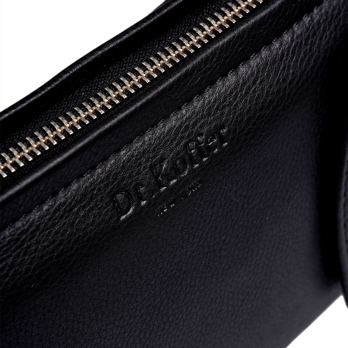 Сумка барсетка из натуральной кожи Dr. Koffer черная