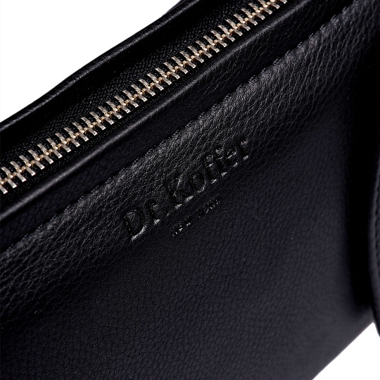 Сумка барсетка из натуральной кожи Dr. Koffer черная