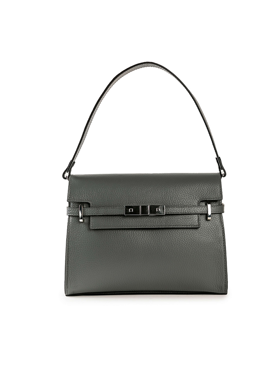 Женская сумка Dr. Koffer из натуральной кожи серая