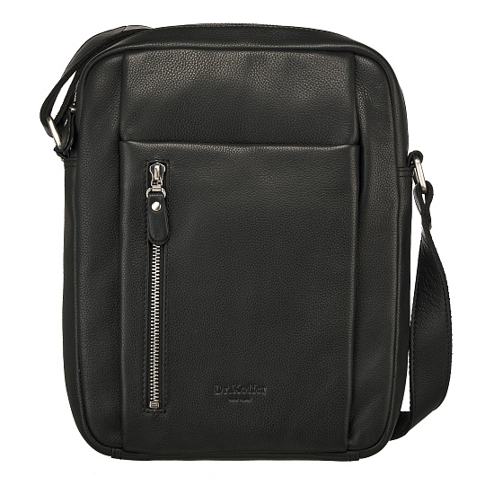 Сумка через плечо Dr.Koffer из натуральной кожи черная