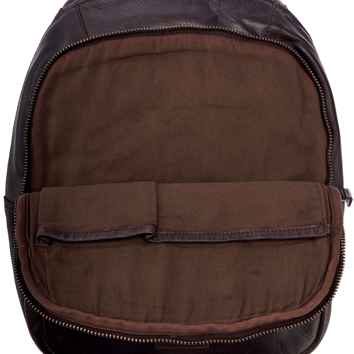 Рюкзак Dr.Koffer из натуральной кожи темно-коричневый