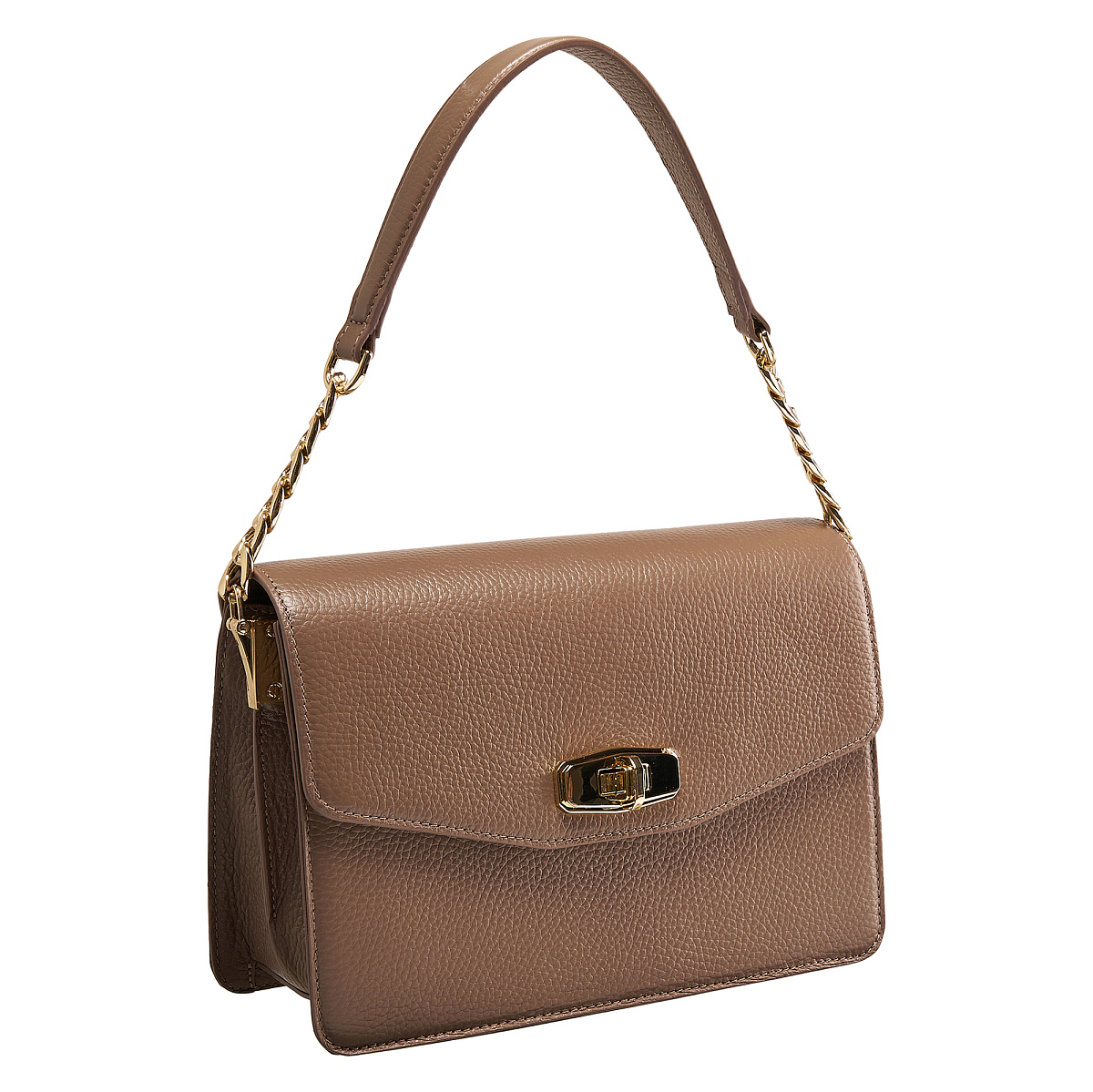 Женская сумка  Dr. Koffer из натуральной кожи бежевая