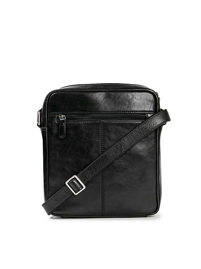 Сумка через плечо Dr.Koffer из натуральной кожи черная
