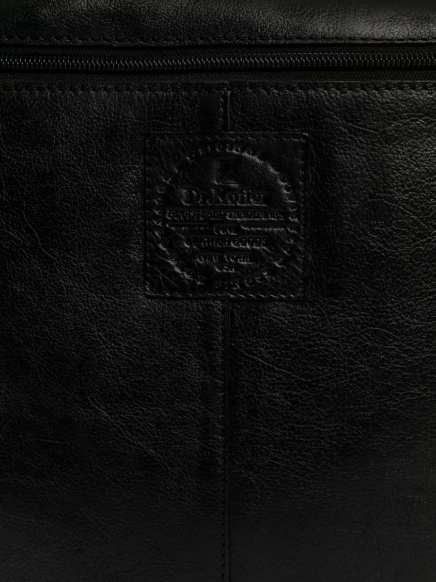 Сумка через плечо Dr.Koffer из натуральной кожи черная