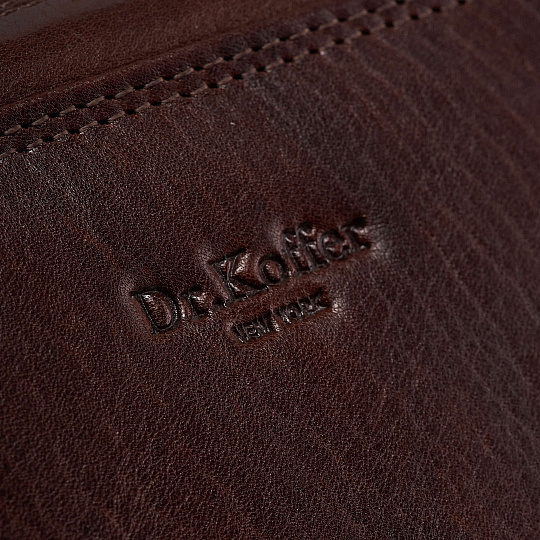 Сумка барсетка из натуральной кожи Dr. Koffer коричневая