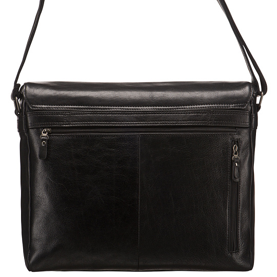 Деловая сумка Dr.Koffer из натуральной кожи черная