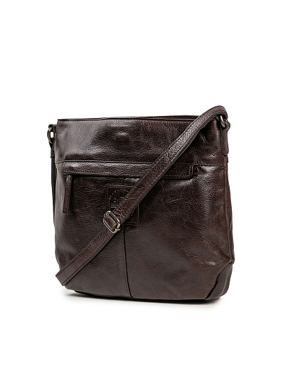 Сумка через плечо Dr.Koffer из натуральной кожи коричневая