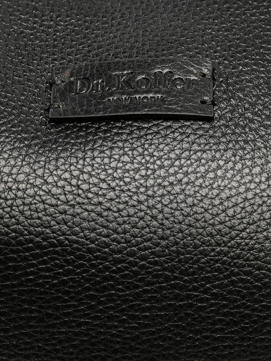 Дорожная сумка Dr. Koffer из натуральной кожи черная