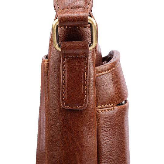 Сумка через плечо Dr.Koffer из натуральной кожи коричневая