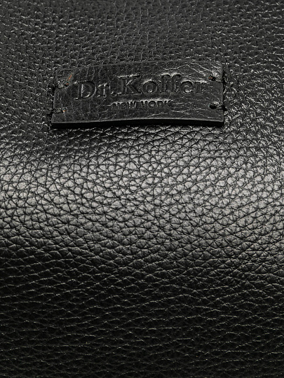 Дорожная сумка Dr. Koffer из натуральной кожи черная