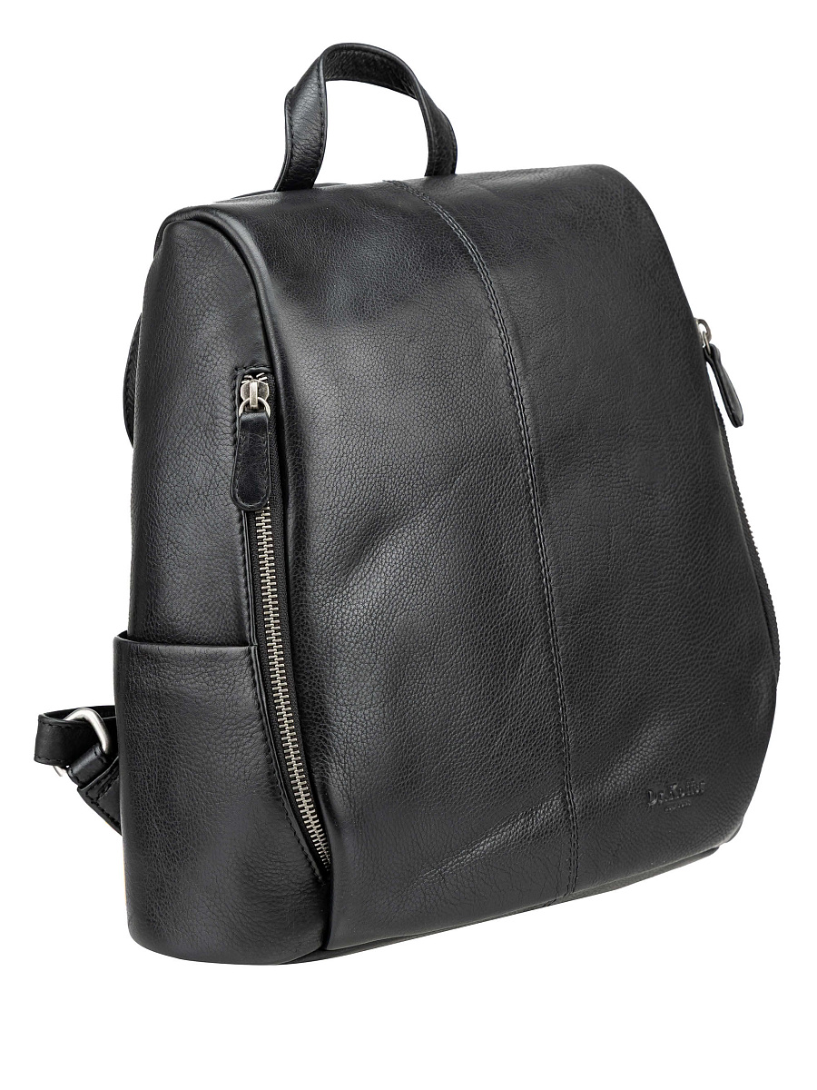 Сумка-рюкзак Dr. Koffer из натуральной кожи черная