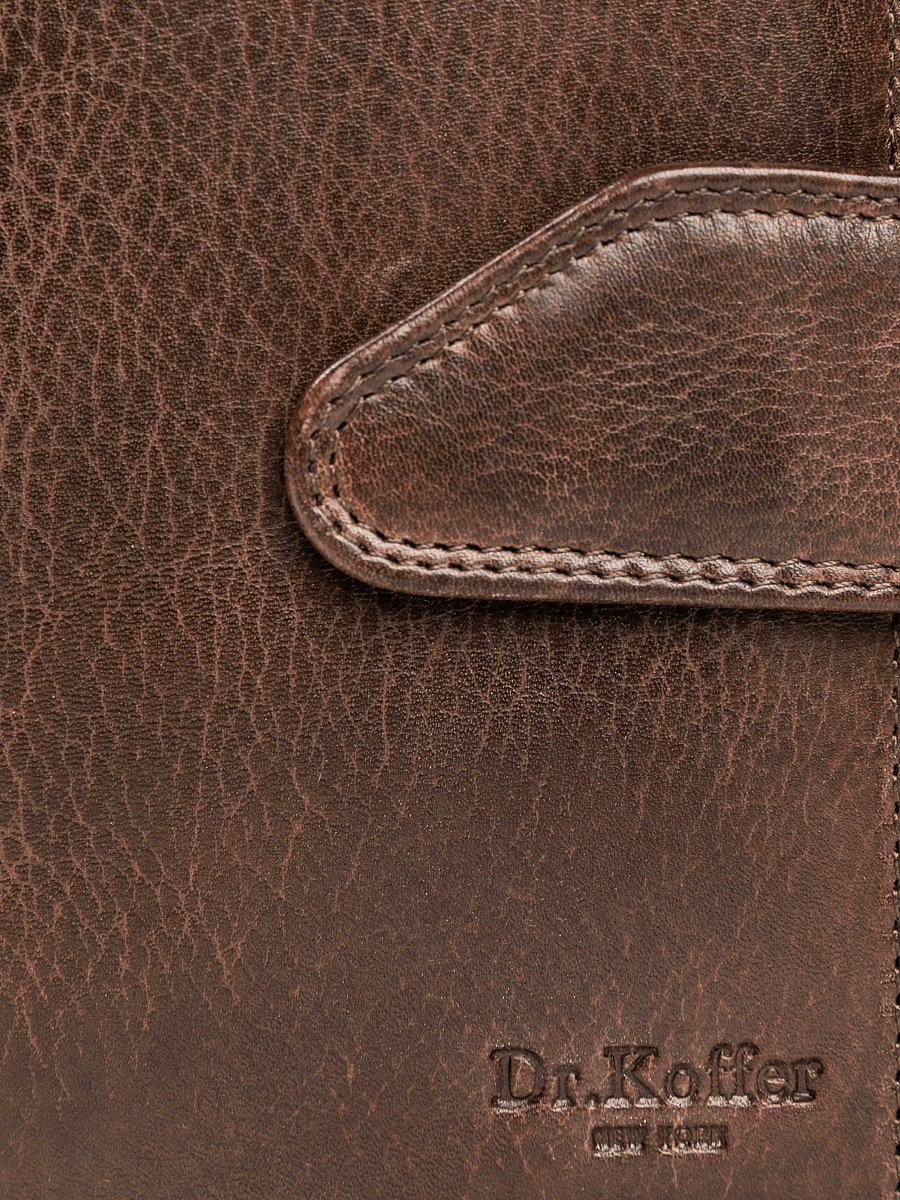 Портмоне Dr.Koffer из натуральной кожи коричневое