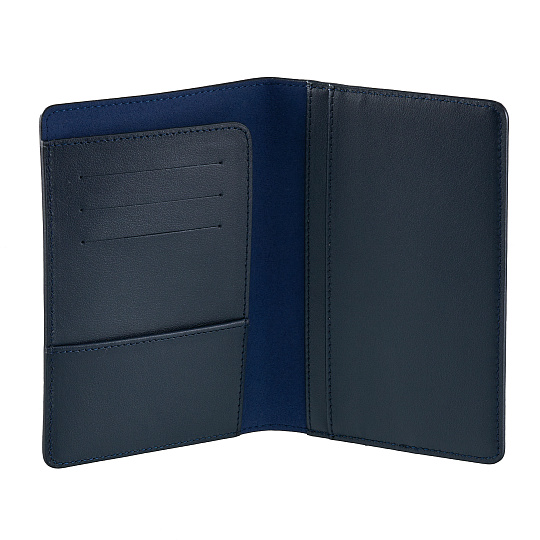 Обложка для паспорта Dr.Koffer из натуральной кожи синяя