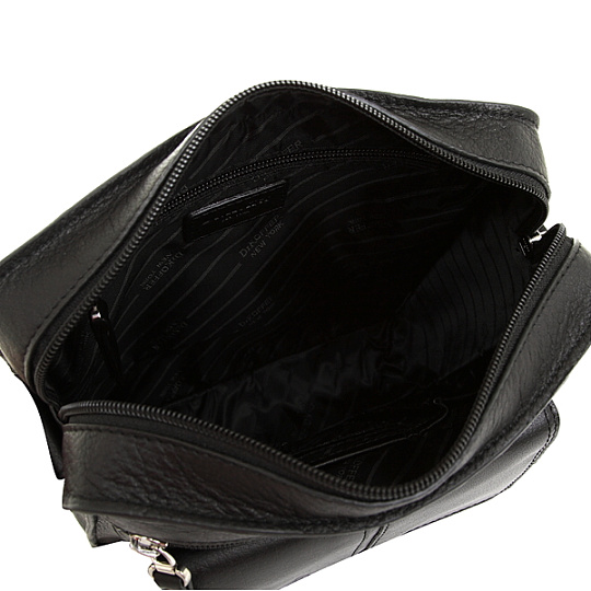 Прямоугольная сумка черного цвета с клапаном Dr.Koffer M402374-115-04