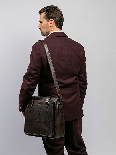 Женская сумка Dr.Koffer из натуральной кожи коричневая