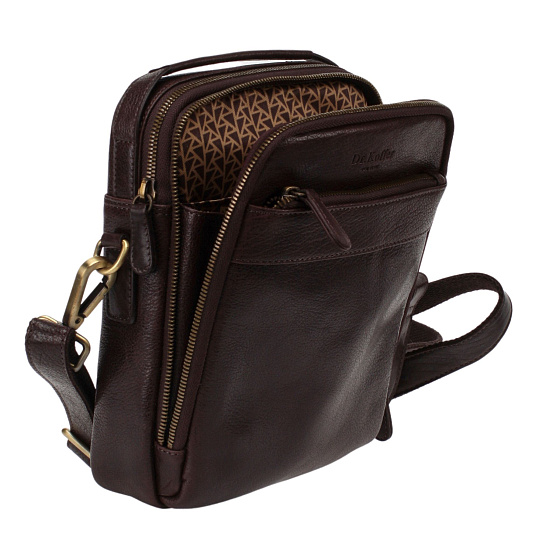 Сумка через плечо Dr.Koffer из натуральной кожи коричневая