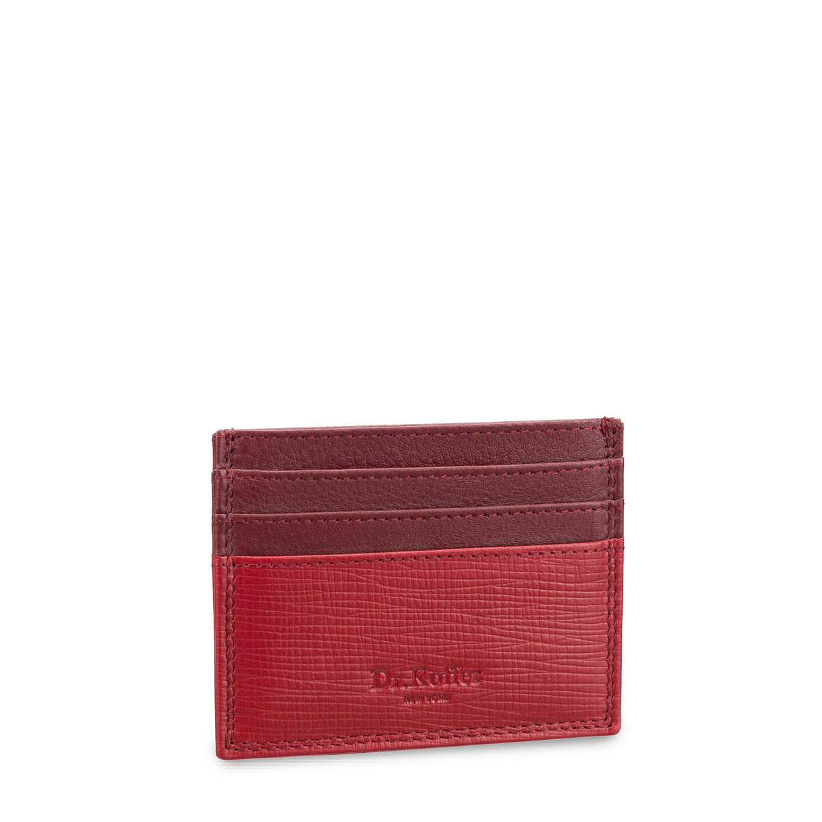 Кредитница Dr.Koffer из натуральной кожи оранжевая