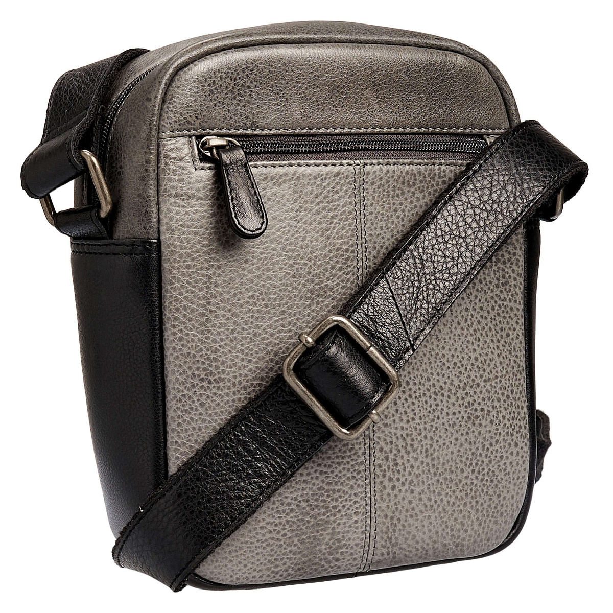 Сумка через плечо Dr.Koffer из натуральной кожи серая
