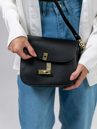 Женская сумка Dr.Koffer из натуральной кожи черная