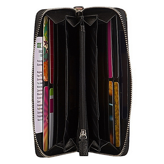 Портмоне Dr.Koffer из натуральной кожи черное