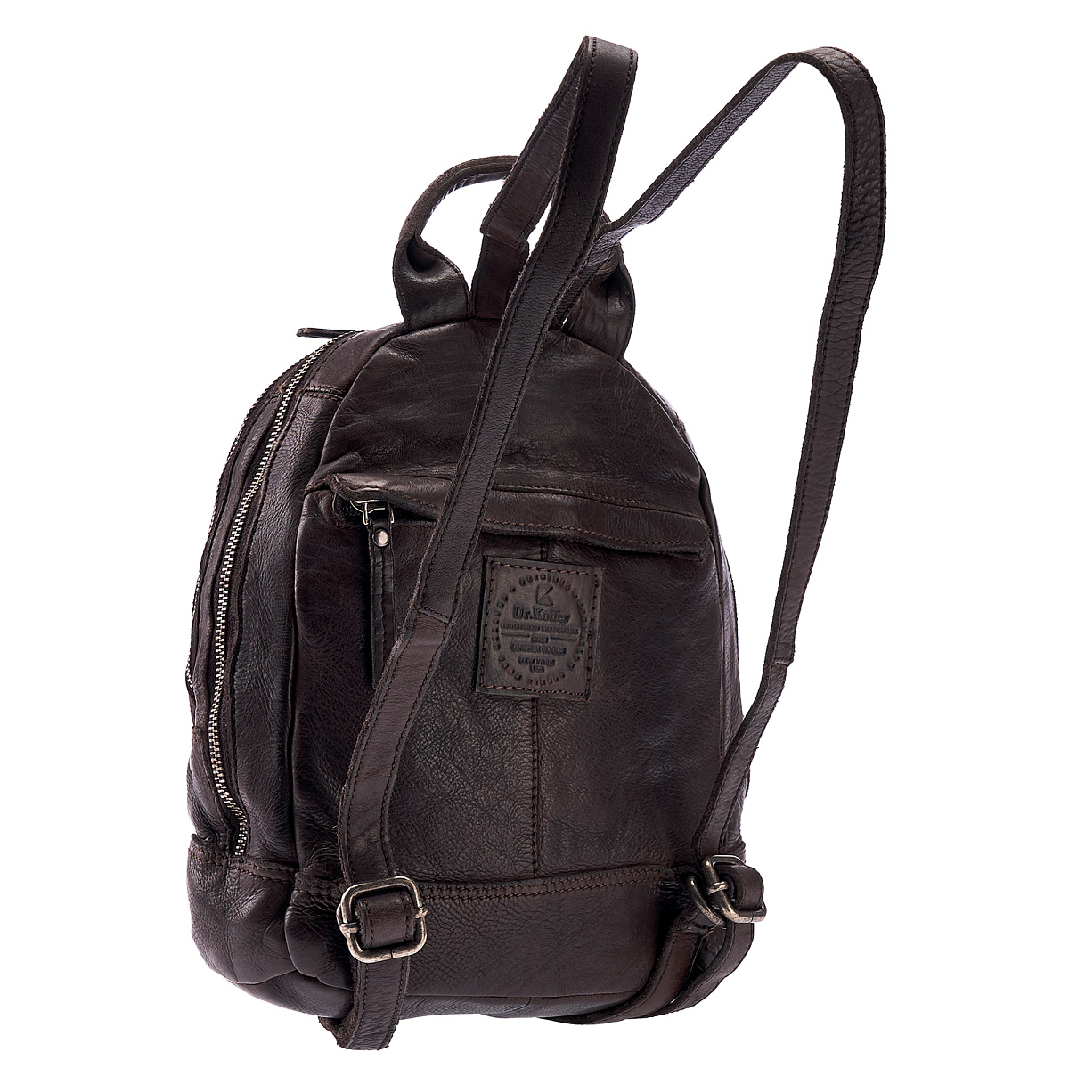 Рюкзак Dr.Koffer из натуральной кожи темно-коричневый