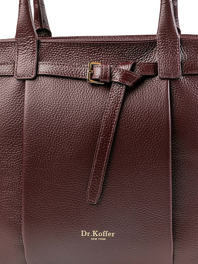 Женская сумка Dr.Koffer из натуральной кожи бордовая