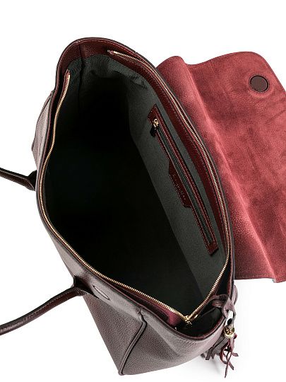 Женская сумка Dr.Koffer из натуральной кожи бордовая