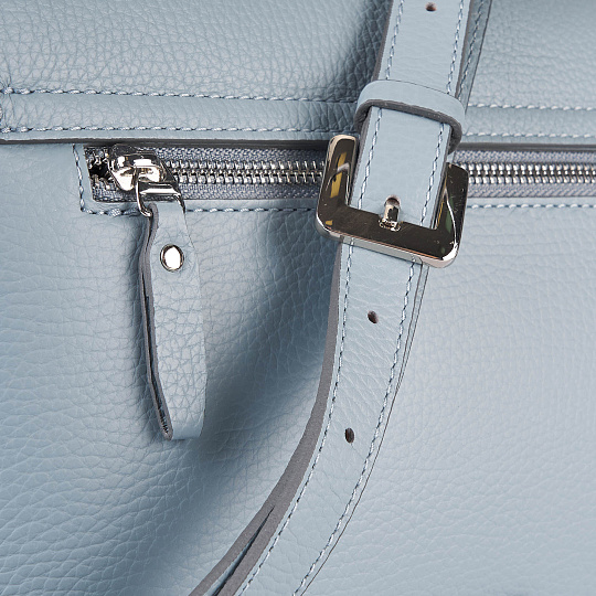 Женская сумка Dr. Koffer из натуральной кожи голубая