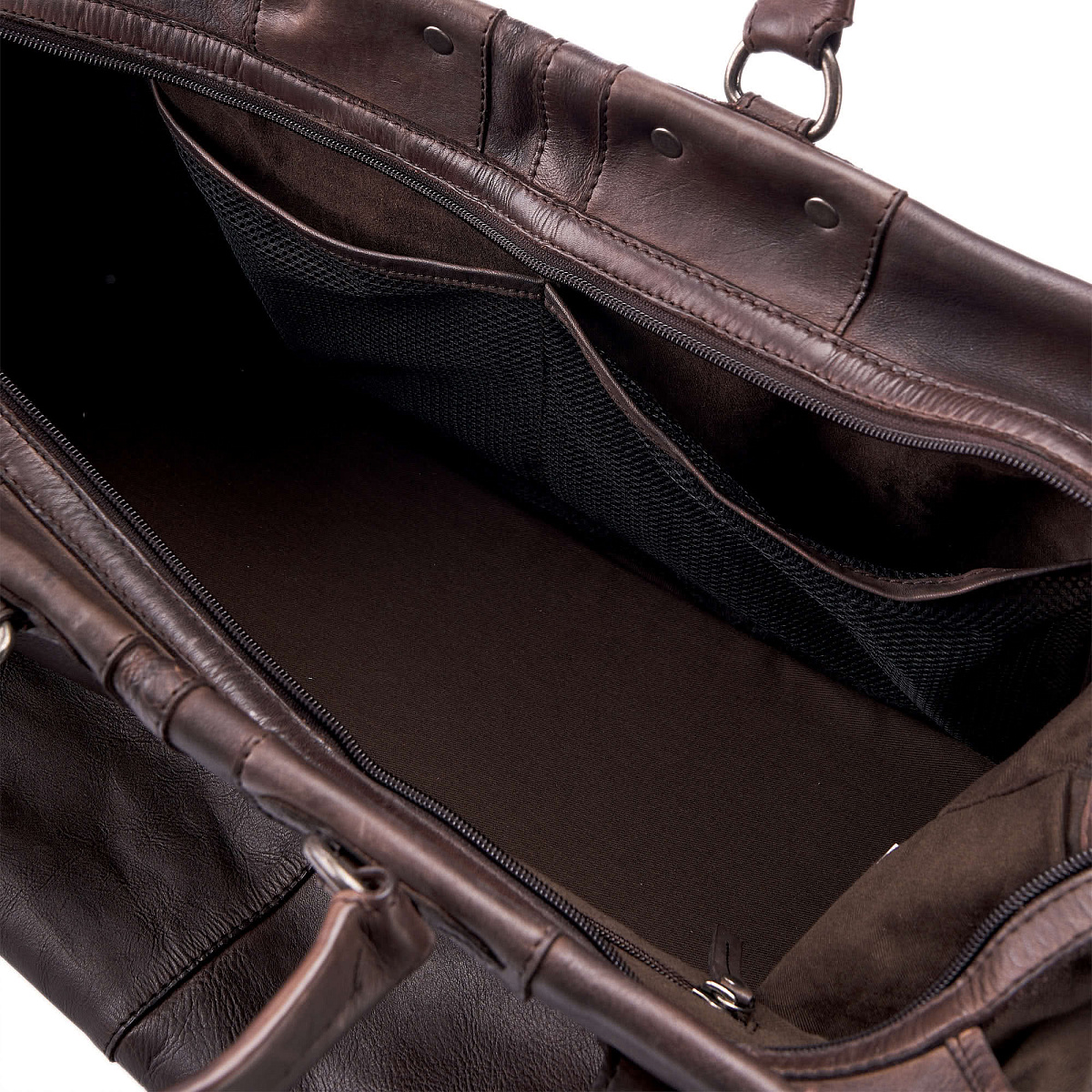 Сумка дорожная Dr.Koffer из натуральной кожи коричневая