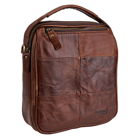 Сумка через плечо Dr.Koffer из натуральной кожи коричневая