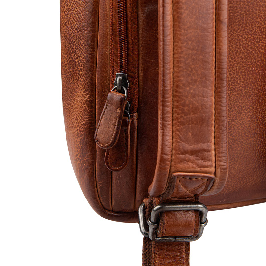 Рюкзак Dr.Koffer из натуральной кожи светло-коричневый