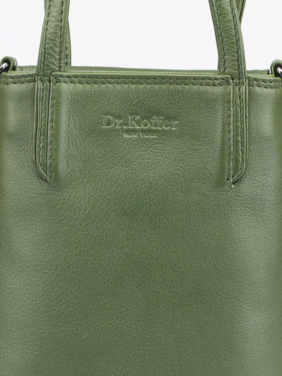 Сумка через плечо Dr.Koffer из натуральной кожи зеленая
