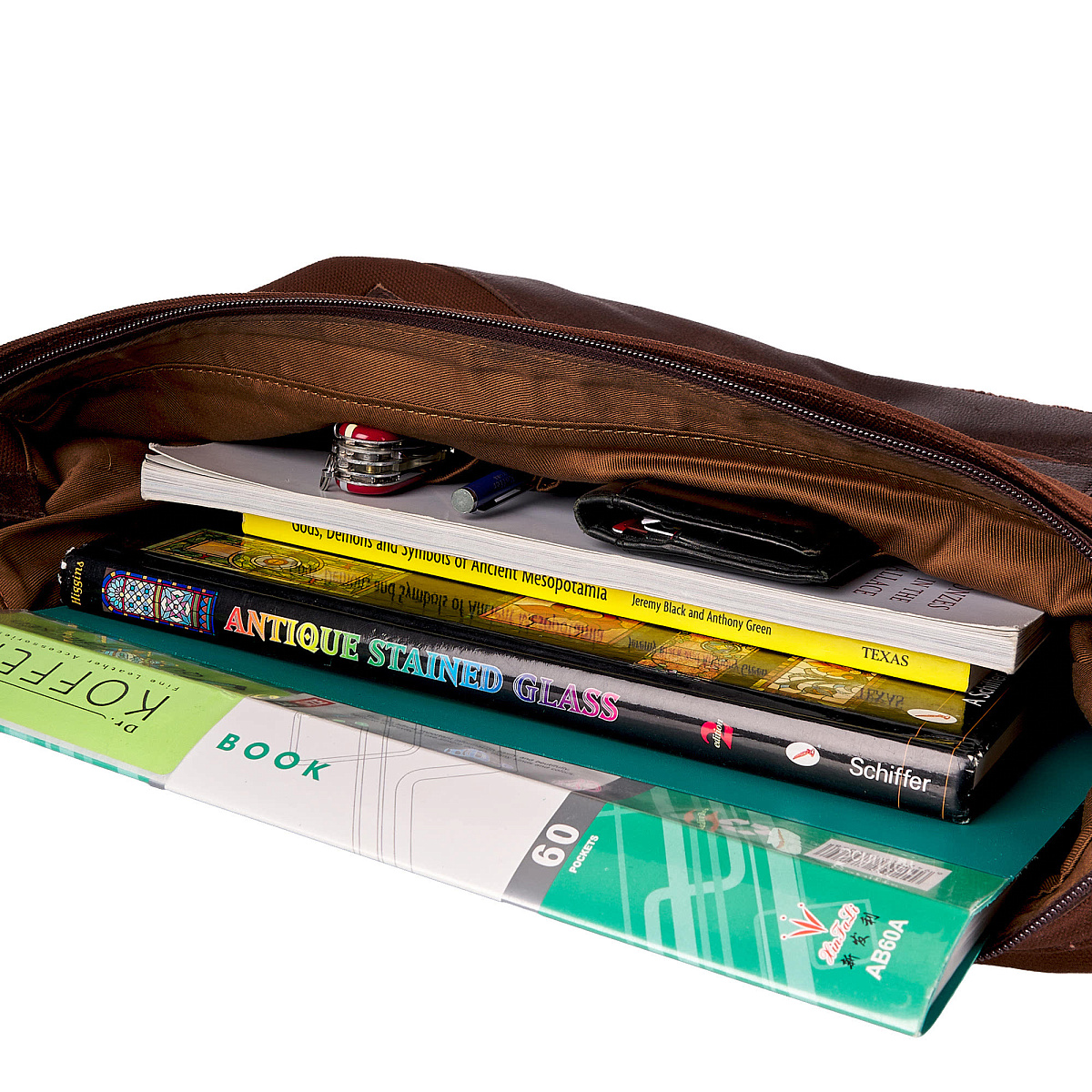 Сумка через плечо Dr.Koffer из натуральной кожи коричневая