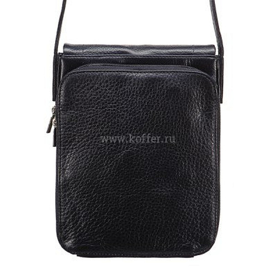 Черная сумка на плечевом ремне с жестким каркасом Dr.Koffer B402174-02-04